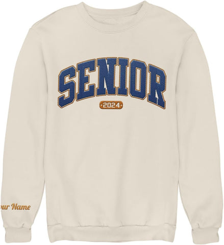 MAPrints Personalized Senior 2024 Embroidered Sweatshirt, Graduation 2024 Class Of 2024 Senior Class Of 2024 Graduation Shirt