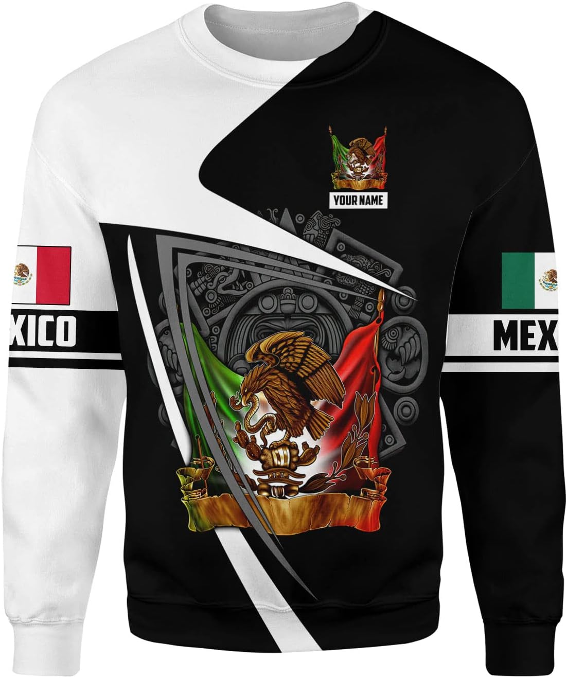 Mostprints Personalized Name Mexican Hoodie 3D, Mexican Hoodies for Men, Unisex Mexico Hoodie, Mexico Hoodies for Men