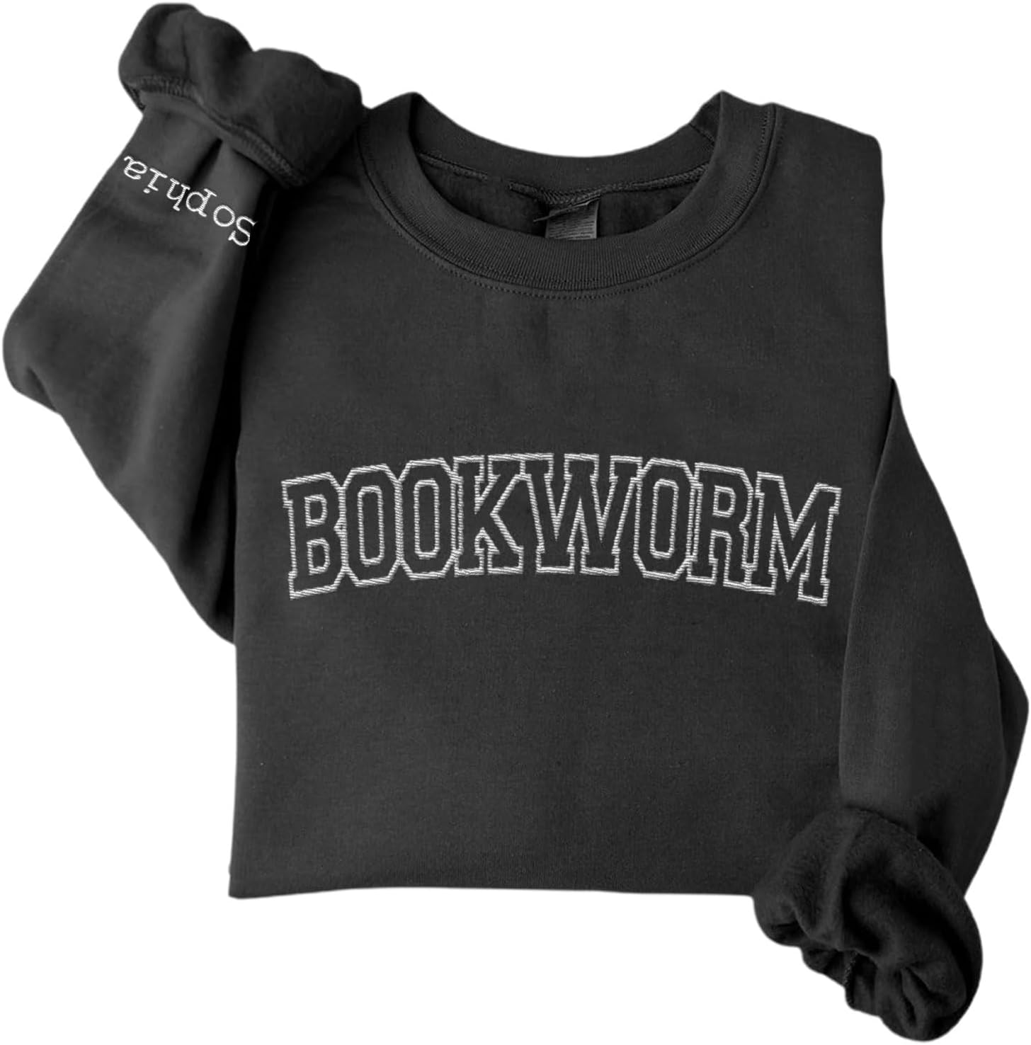 Custom Embroidered Book Sweatshirt One More Chapter Wildflower Graphic Reading For Women Crewneck Book Lover Gift Booktrovert
