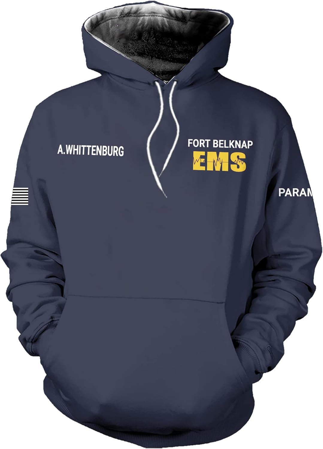 Vybonz Customize Name EMS EMT Hoodie For Men And Women All Over Printed Sportwear T Shirt, Zip Up Hoodie, Sweatshirt