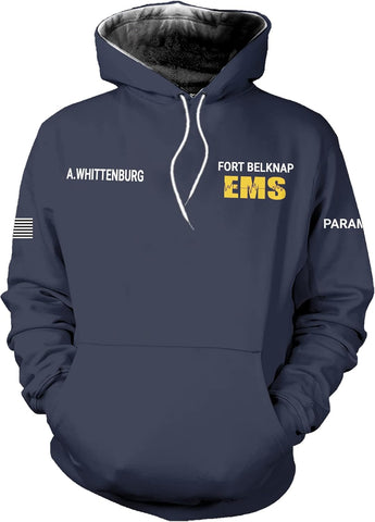 Vybonz Customize Name EMS EMT Hoodie For Men And Women All Over Printed Sportwear T Shirt, Zip Up Hoodie, Sweatshirt