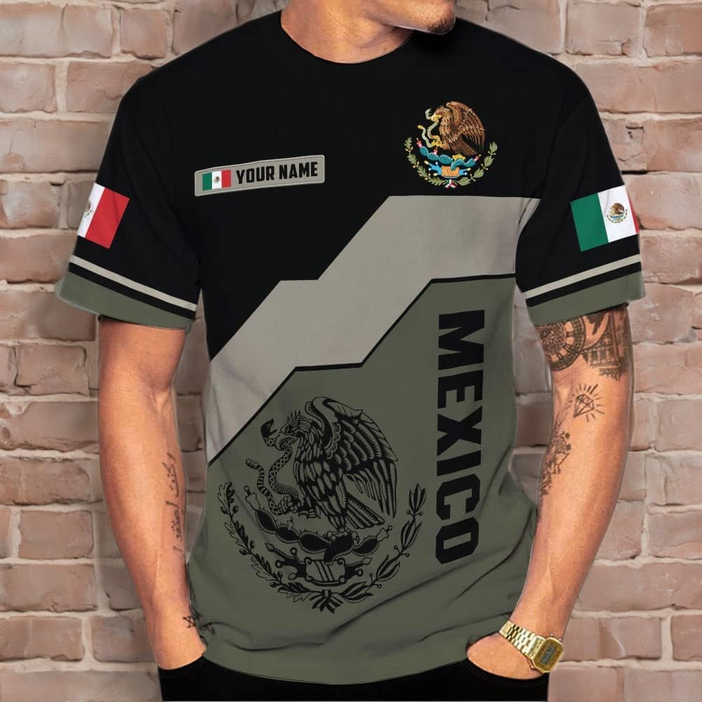 Mostefy Personalized Name Mexican Shirts for Men, Customized Mexico Shirts for Men, Mexico Shirts for Women, Mexico Shirt Eagle Flag Tshirt Mexican Eagle Unisex Shirt, Mexico Soccer Shirt Men TS67
