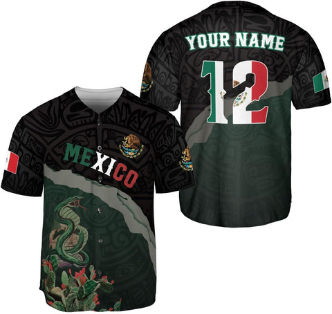 Mostprints Custom Mexico Baseball Jerseys Mexican Eagle & Flag Shirt for Teams, Mexico Shirts for Men & Women Size S-5XL