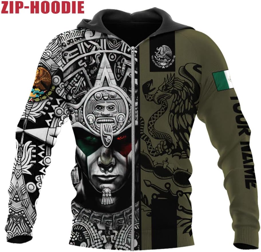 Personalized Name Mexican Hoodie 3D, Customized Mexican Hoodies for Men, Unisex Mexico Hoodie 3D, Mexico Hoodies for Men, Mexico Flag Gift for Women, T Shirt, Zip Up Hoodie, Sweatshirt HD22