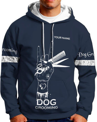Mostprints Personalized Name Dog Groomer Shirt 3D, Funny Dog Groomer Apparel Shirts, Dog Groomer Gifts for Men and Women