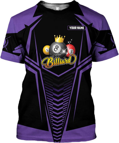 Ligthuy Personalized Name Billiard Shirts 3D, Billiards Shirt 8 Ball Billiard Shirt Custom Men's Pool Men Women\u2026