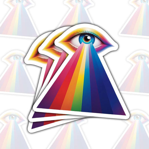 3PCS Eyes Rainbow LGBT 3" Sticker, Rainbow Gay Pride Sticker, Gay Stickers, LGBT, LGBTQ Pride Stickers for Laptop Water Bottle Car Phone Helmet Window Kindle Notebook