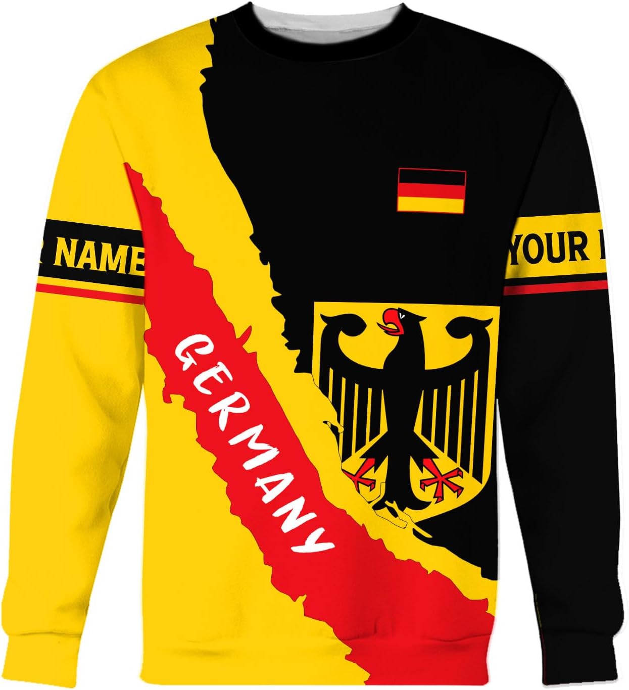 Mostprints Personalized Name Germany Shirt 3D, Custom German Shirt gift for Men and Women, German Flag Shirt Gift S-5XL