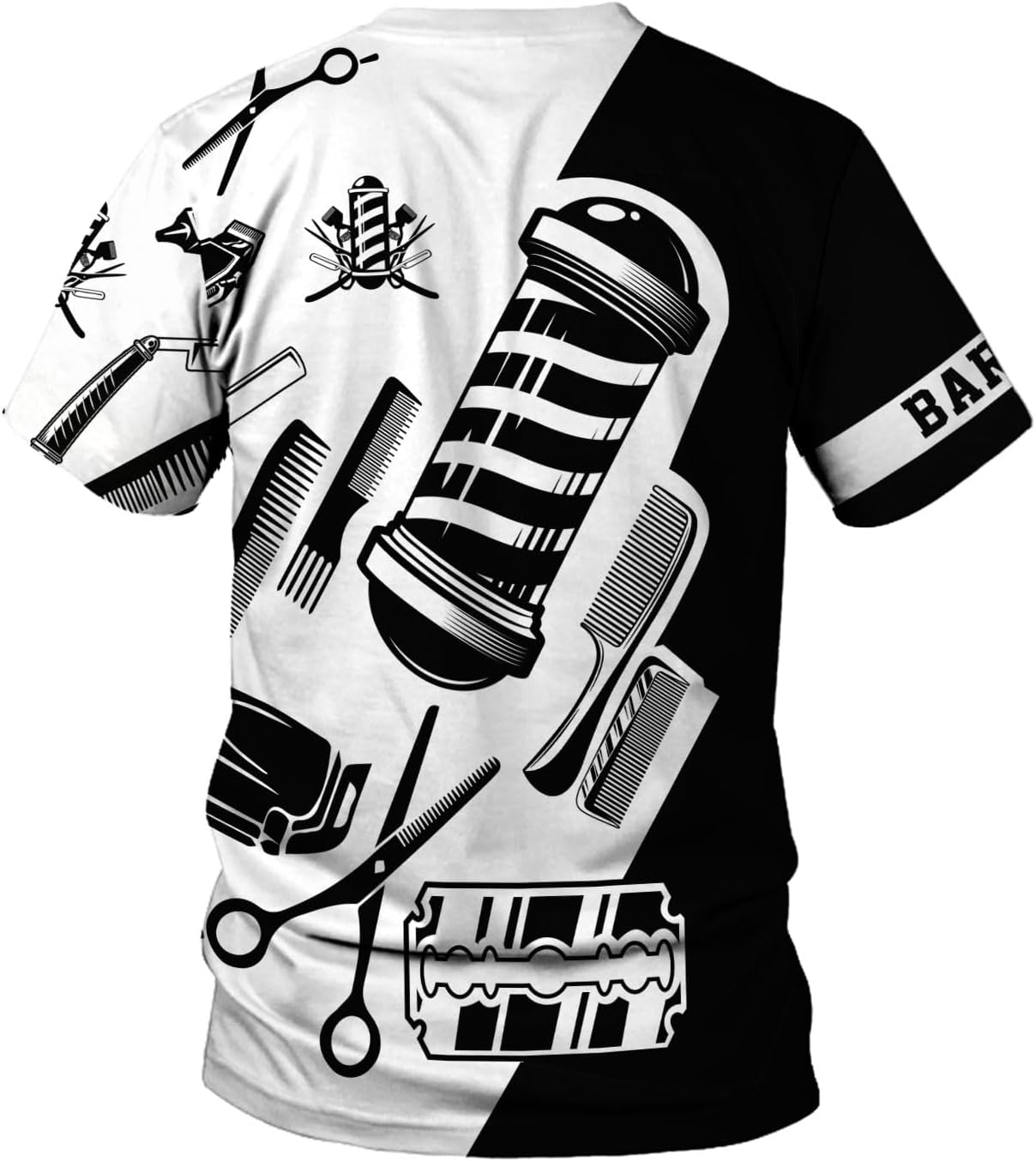 Personalized Name Barber 3D All Over Printed Shirts for Men & Women, Hair Stylist Shirt Gift for Barbershop