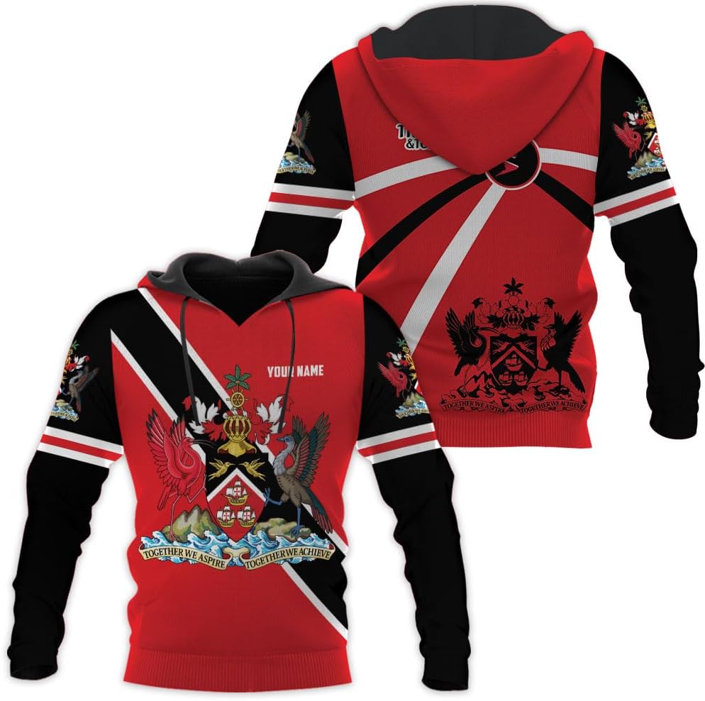 Personalized Trinidad & Tobago Shirts Trinidad and Tobago Coat of Arms Flag 3D Shirts Trinidad Pride Independence