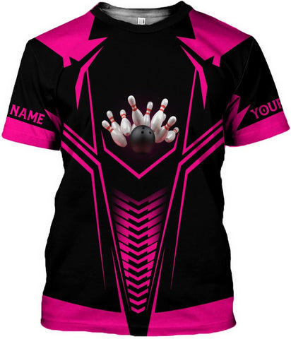 MoonArt Personalized Name Bowling Shirts for Men and Women 3D, Bowling Shirts for Team Bowling, Bowling Shirts Gift