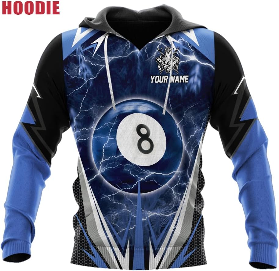 Pretyprints Personalized 3D Billiard Shirt Custom Name Men Women Team Apparel Pool 8 Ball Flag Tshirt Billiards Shirts Gift