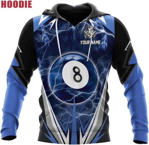 Pretyprints Personalized 3D Billiard Shirt Custom Name Men Women Team Apparel Pool 8 Ball Flag Tshirt Billiards Shirts Gift