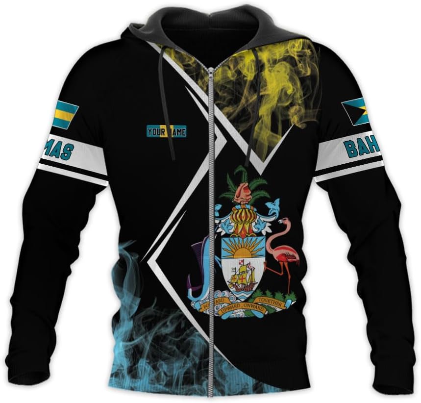 Personalized Bahamas Shirt 3D Custom Bahamas Flag Shirt for Men and Women Bahamas Pride Shirt