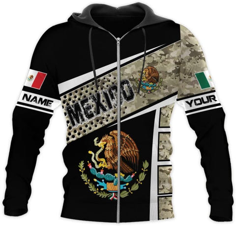 Personalized Name Mexican Hoodie 3D, Customized Mexican Hoodies for Men, Unisex Mexico Hoodie, Mexico Hoodies for Men