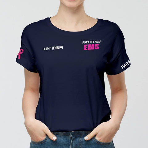 Vybonz Personalized EMS EMT Student Paramedic T-Shirt 3D Emergency Medical Technician Shirt, Custom Name Dept Tshirt Gift