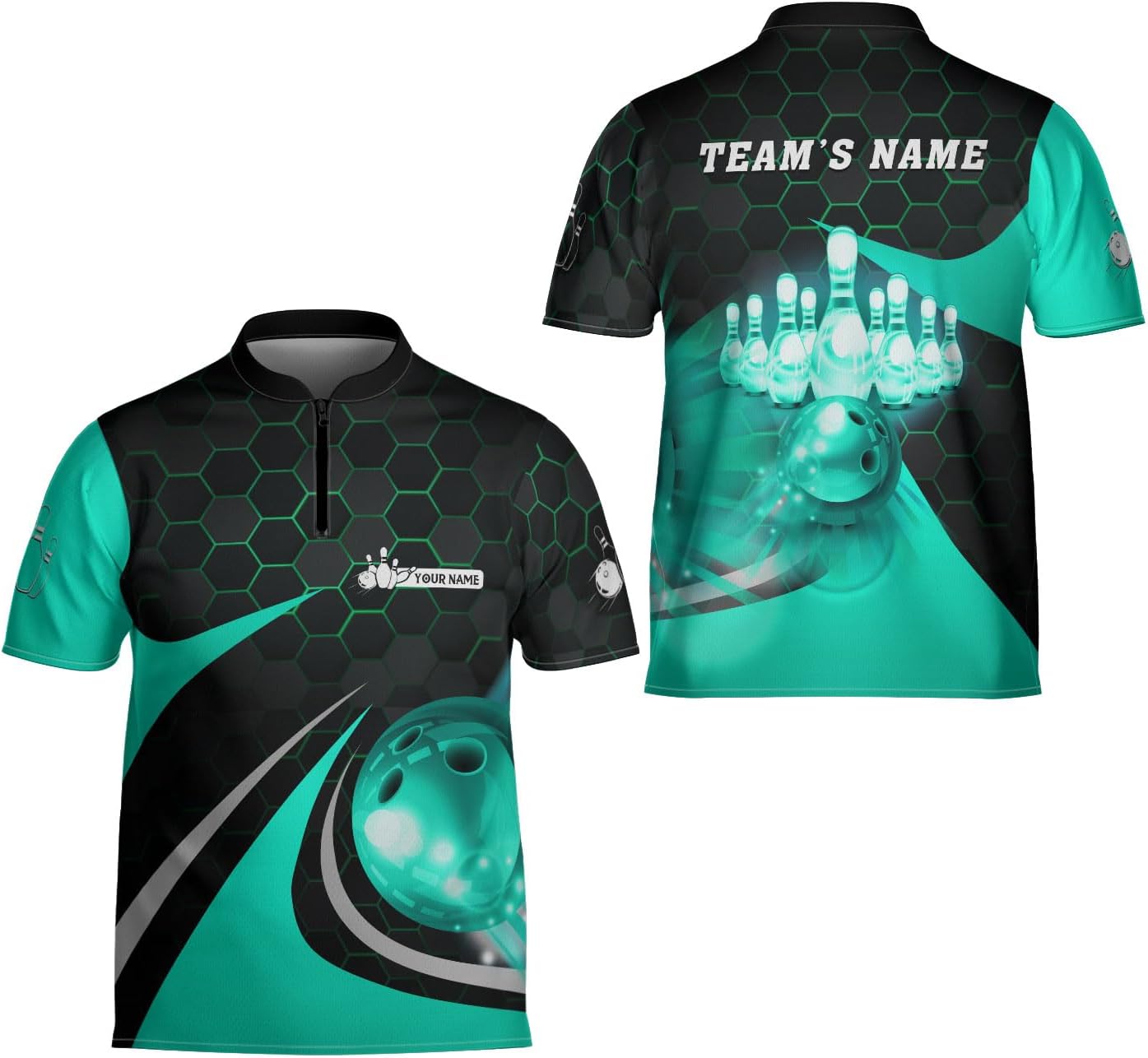 Ligthuy Personalized Name Bowling Jersey 3D, Custom Bowling Shirts for Team, Bowling Shirt Unisex for Men & Women4
