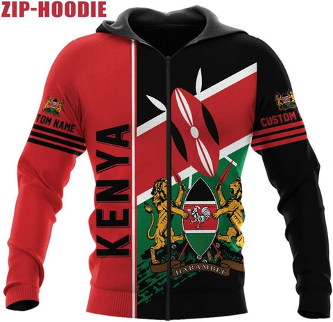 Personalized Kenya Flag 3D Shirts - Kenyan Pride Gift