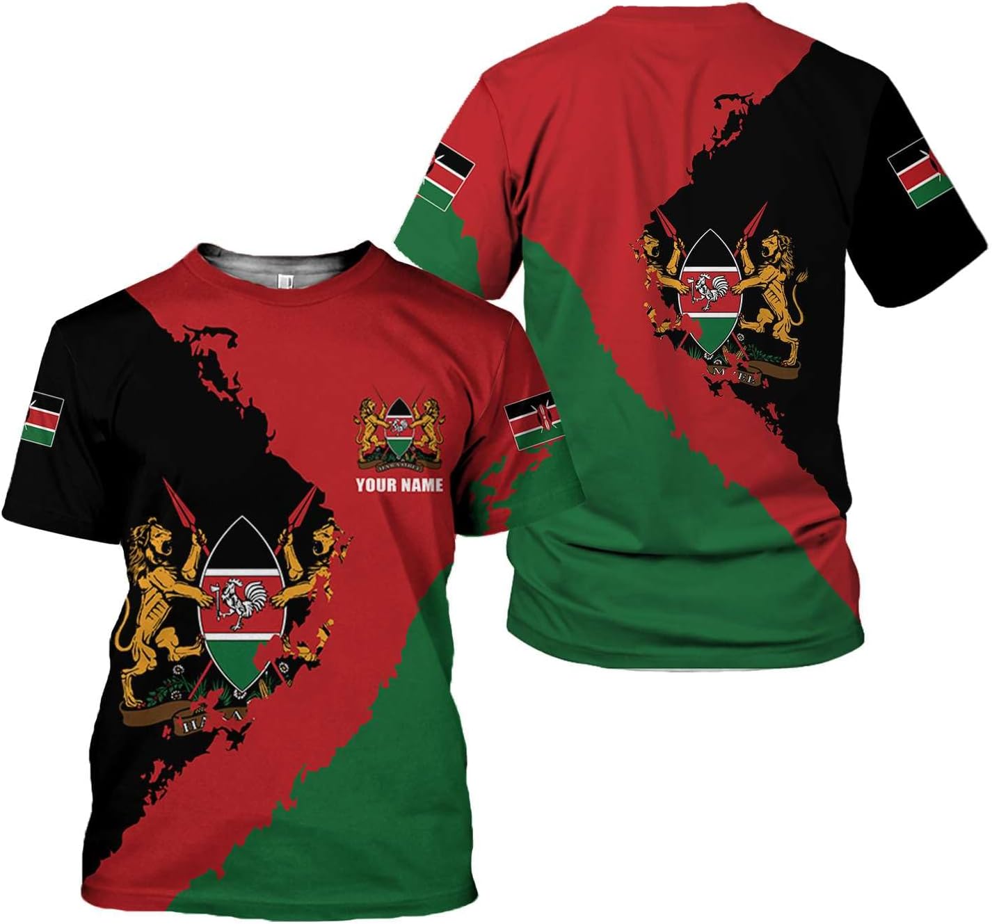 Personalized Kenya Flag 3D Shirts - Kenyan Pride Gift
