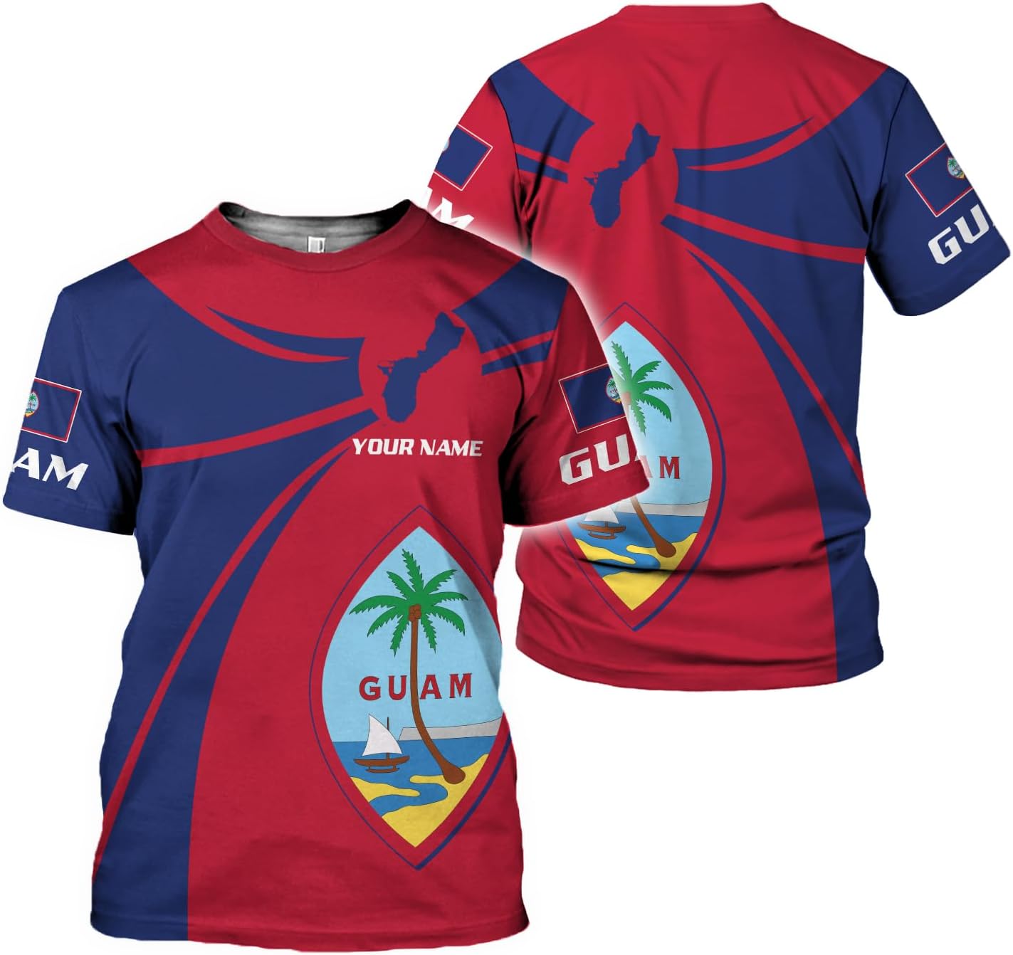 Artparel Personalized Guam Shirts Guahan Pride Shirt Guamanian T-Shirt Guahan Shirts for Men Women Guam Gifts S-5XL