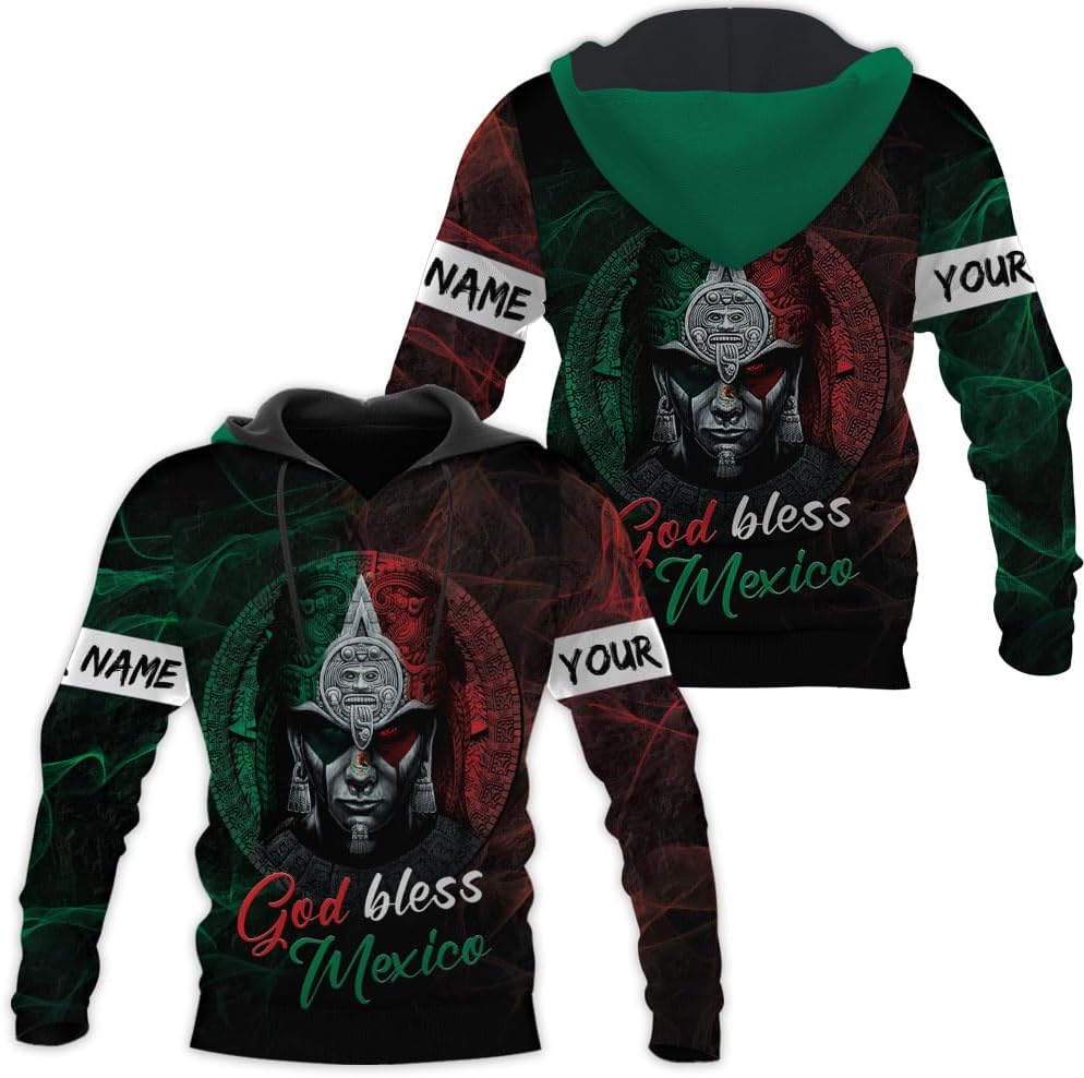 RoyalBro Personalized Mexico Shirts, Camisas De Mexico, Mexico Shirts for Men, Mexican Flag Jersey Shirt Mexico 3D Shirt