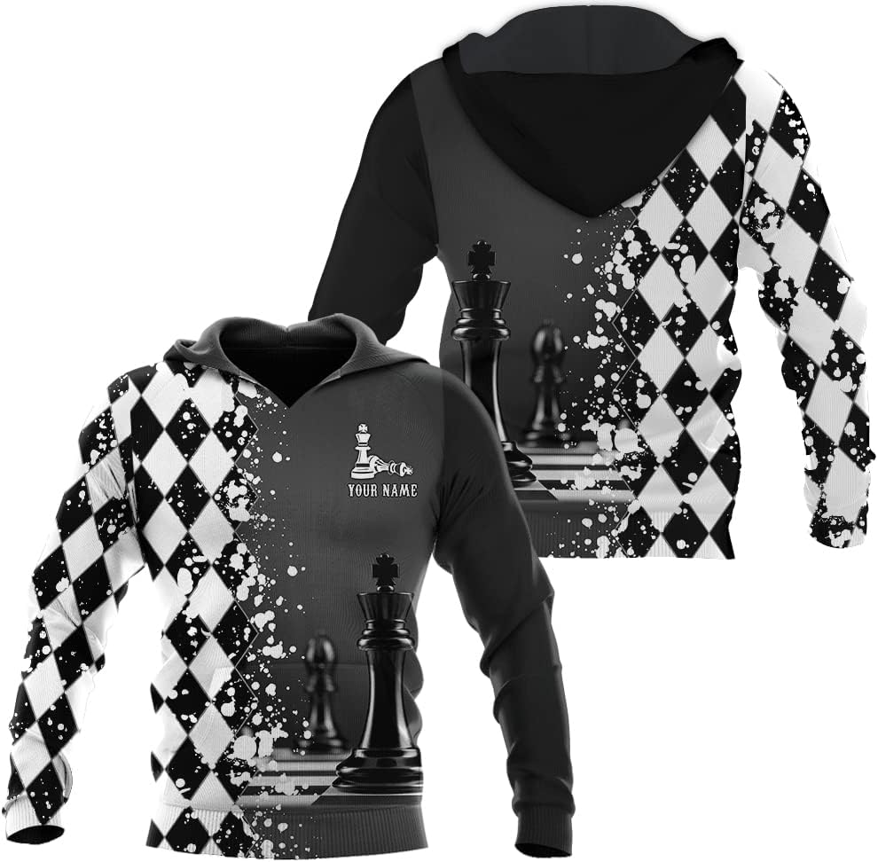 Personalized Name Chess 3D Full Color Shirt, Custom Name Chess 3D Shirt for Men, Women, Chess Lover, USA Chess Shirt