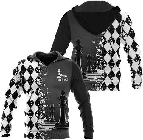 Personalized Name Chess 3D Full Color Shirt, Custom Name Chess 3D Shirt for Men, Women, Chess Lover, USA Chess Shirt