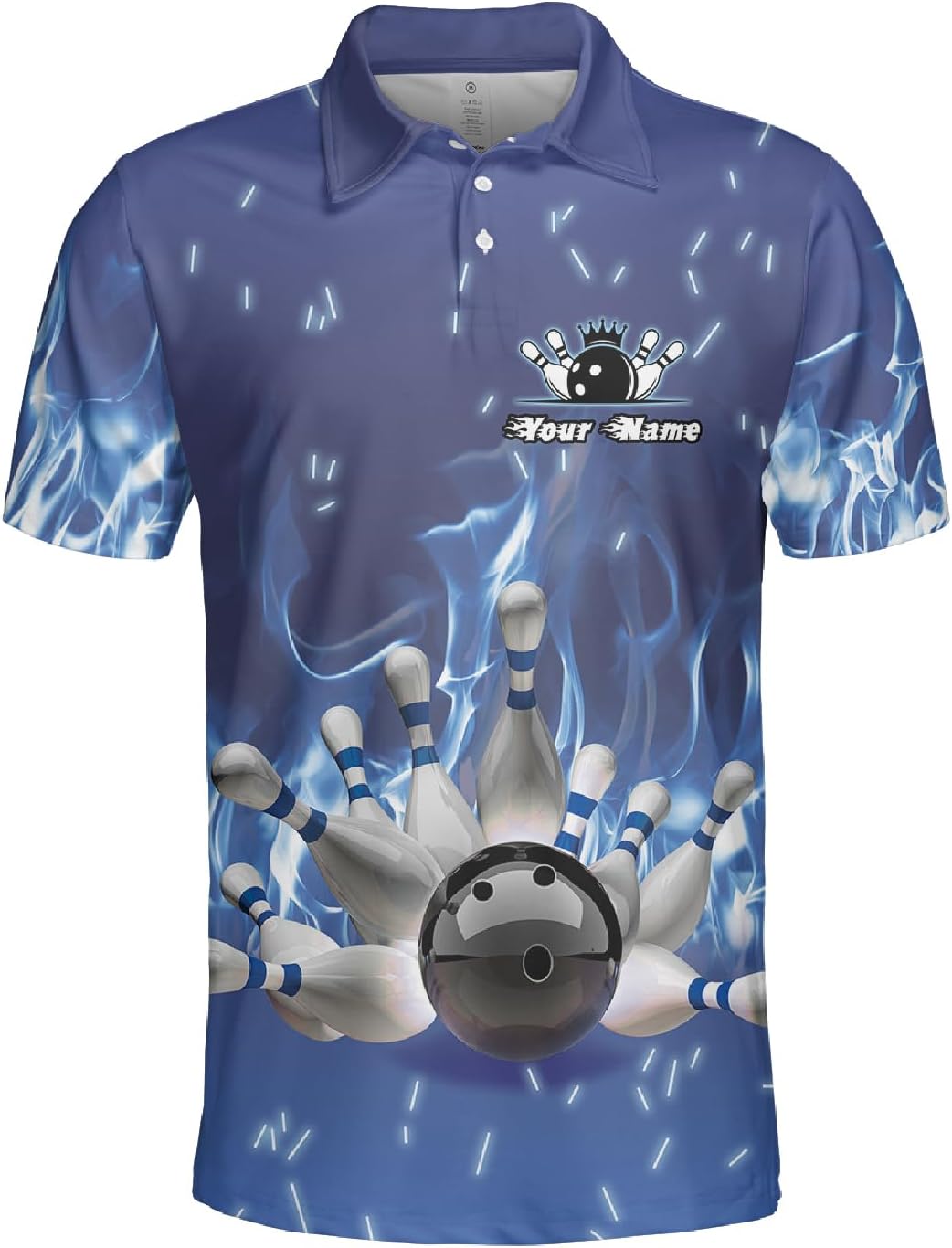 Custom 3D Bowling Polo Shirts for Men and Women Personalized Team Name Gift Unisex Customized Bowling Short Sleeve Polo Shirt