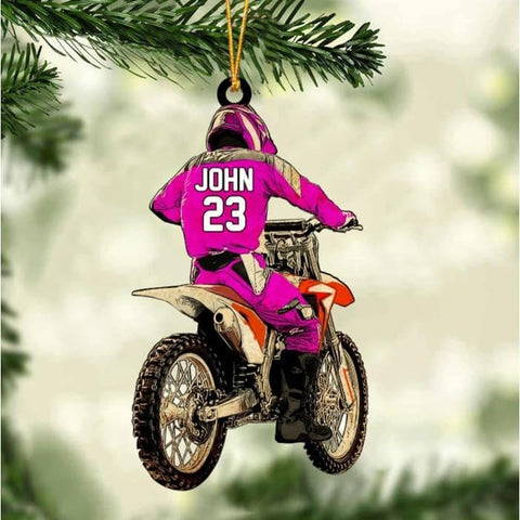 Artparel Custom Dirt Bike Acrylic Ornament, Dirt Bike Christmas Ornament 2024, Dirt Bike Player Ornament, Dirt Bike Tree Decor, Dirt Bike 2024, Gifts for Dirt Bike Lovers, Players (DB10)