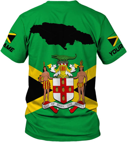 MoonArt Personalized Jamaica Shirt Custom Jamaica Flag Lion Hoodie for Men and Women, Jamaican Pride T-Shirt, Jamaicana