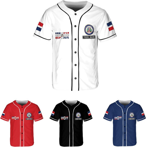 Custom Dominican Jersey for Men Dominican Baseball Jersey Dominican Baseball Jersey Dominicana Shirt Dominican Flag Jersey