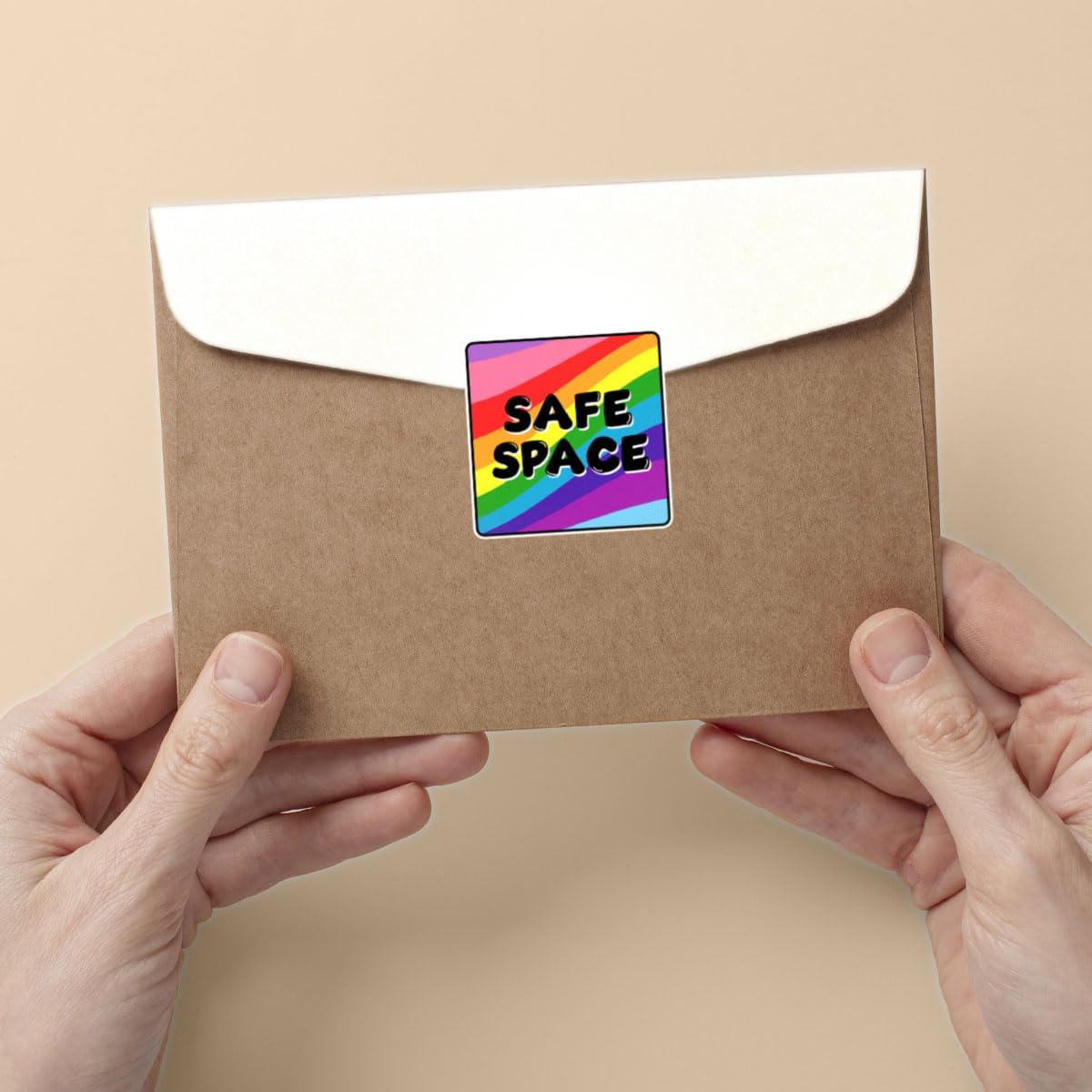 3 Pcs Safe Space Sticker, Intersectional This is A Safe Space Stickers, Safe Space LGBTQ+ Heart - Rainbow Decals for Laptop Phone Water Bottle Cars Phone Case Laptop 3"x3"