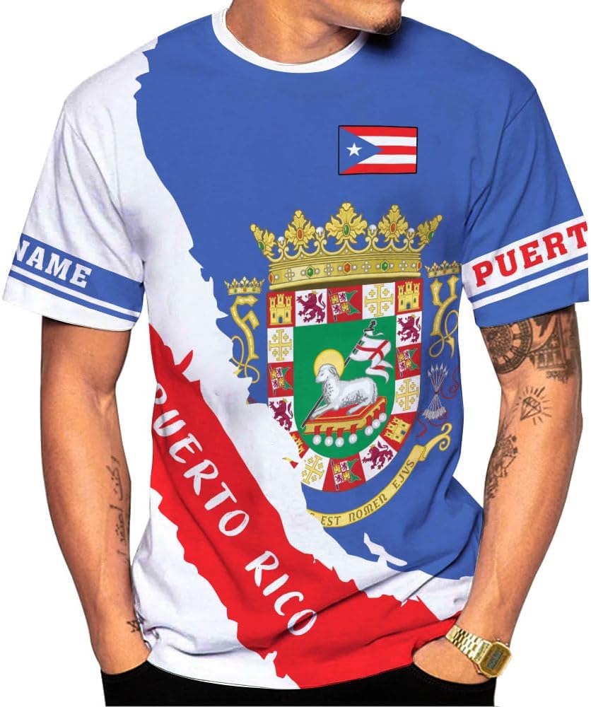 Mostefy Personalized Name Puerto Rico Shirt, Customized Puerto Rico Shirts for Men and Women, Puerto Rico Flag T-Shirt3