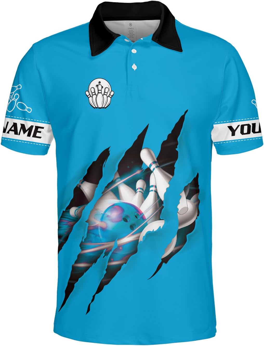 Custom Bowling Polo Shirt Personalized 3D Team Name Bowling Shirts for Men Women Jersey Unisex Bowler Short Sleeve Gift Tee