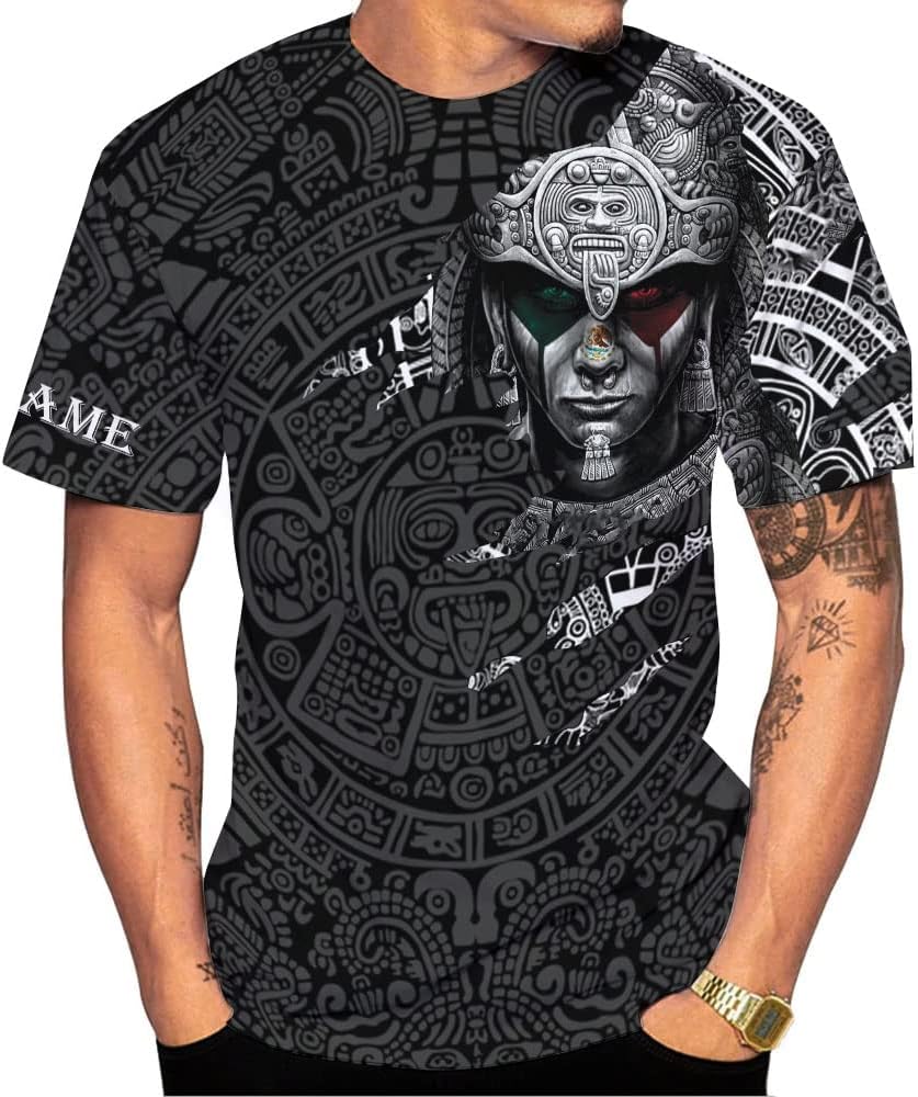 Mostefy Personalized Name Mexican Shirts for Men 3D Customized Mexico Shirts for Men, Mexico Shirts for Women Mexico Shirt (US, Alpha, Small, Regular, Regular, Multi 9)
