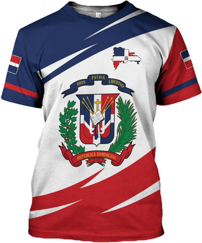 MoonArt Personalized Dominican Republic Shirts 3D, Republica Dominicana Tshirt, Gift Dominican Republic Flag Proud T Shirt