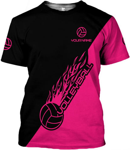 Custom Volleyball Shirts for Men, Volleyball T Shirts for Women, Personalized Name and Number Volleyball Player Clothes Gift