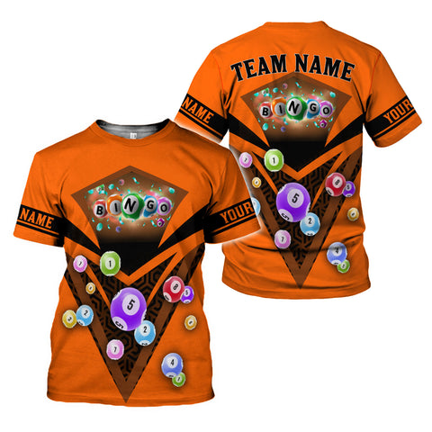Personalized 3D BINGO Shirt with Name and Team Name, Custom Bingo game Shirts for Team, Men Women unisex 3D shirt