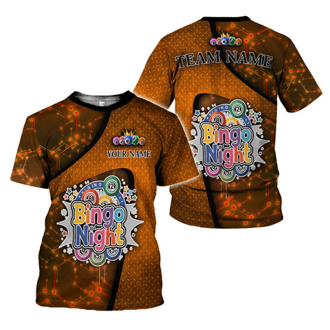 Personalized Name Team Name BINGO 3D Shirt, Custom Bingo game Shirts for Team, Men Women unisex T shirt