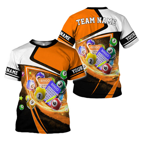 Personalized Team Name and Name BINGO 3D Shirt, Custom Bingo game Shirts for Team, Men Women unisex T shirt