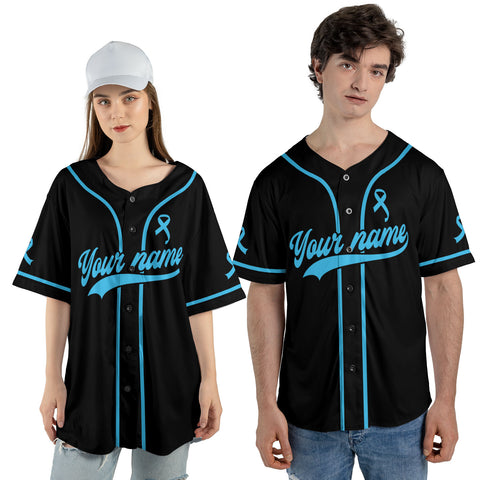 Personalized Name Prostate Cancer Jersey, Support Prostate Cancer Survivor Baseball Jersey