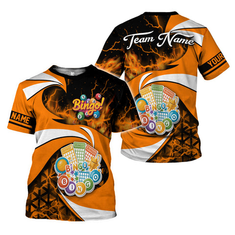 Custom Team Name and Name BINGO 3D Shirt for Men Women, Custom Bingo game Shirts for Team