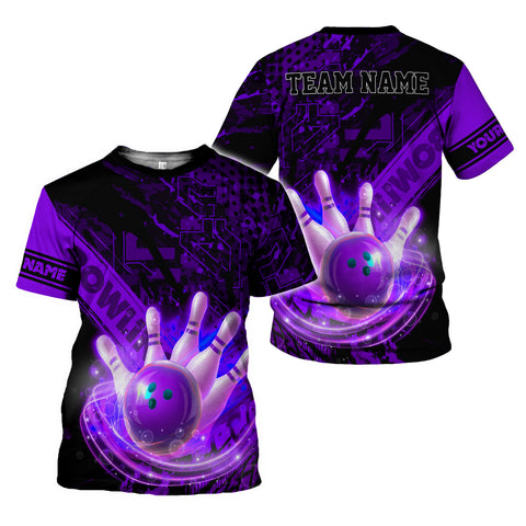 Personalized Bowling 3D Shirt for Men Women, Custom Name and Team Name Bowler Gift shirt, 3D All Over Printed Shirt
