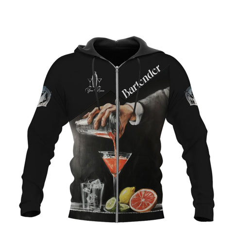 Personalized Bartender 3D Shirt, Custom Name Bartender Tshirts, Bartending 3D shirts for Bartender, Barista Camisas Tshirt for Men