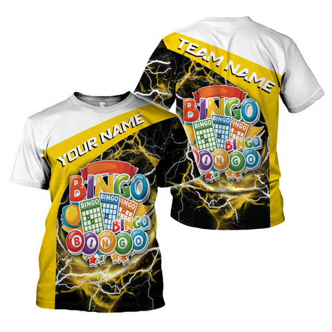 Personalized Team Name and Name BINGO 3D Shirt for Men Women, Custom Bingo game Shirts for Team