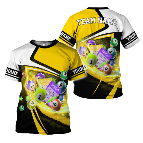 Personalized Team Name and Name BINGO 3D Shirt, Custom Bingo game Shirts for Team, Men Women unisex T shirt