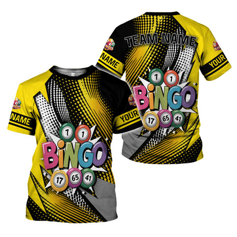 Personalized 3D BINGO Shirt with Name, Custom Bingo game Shirts for Team, Men Women unisex 3D shirt