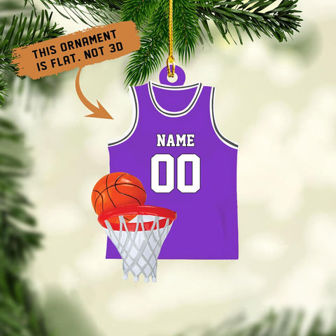 TinoShop Personalized Basketball Christmas Ornaments for Christmas Tree Decor, Basketball Player Ornament, Custom Basketball Ornament, Warriors Basketball Ornament Gifts for Baseball Lovers (ON337)