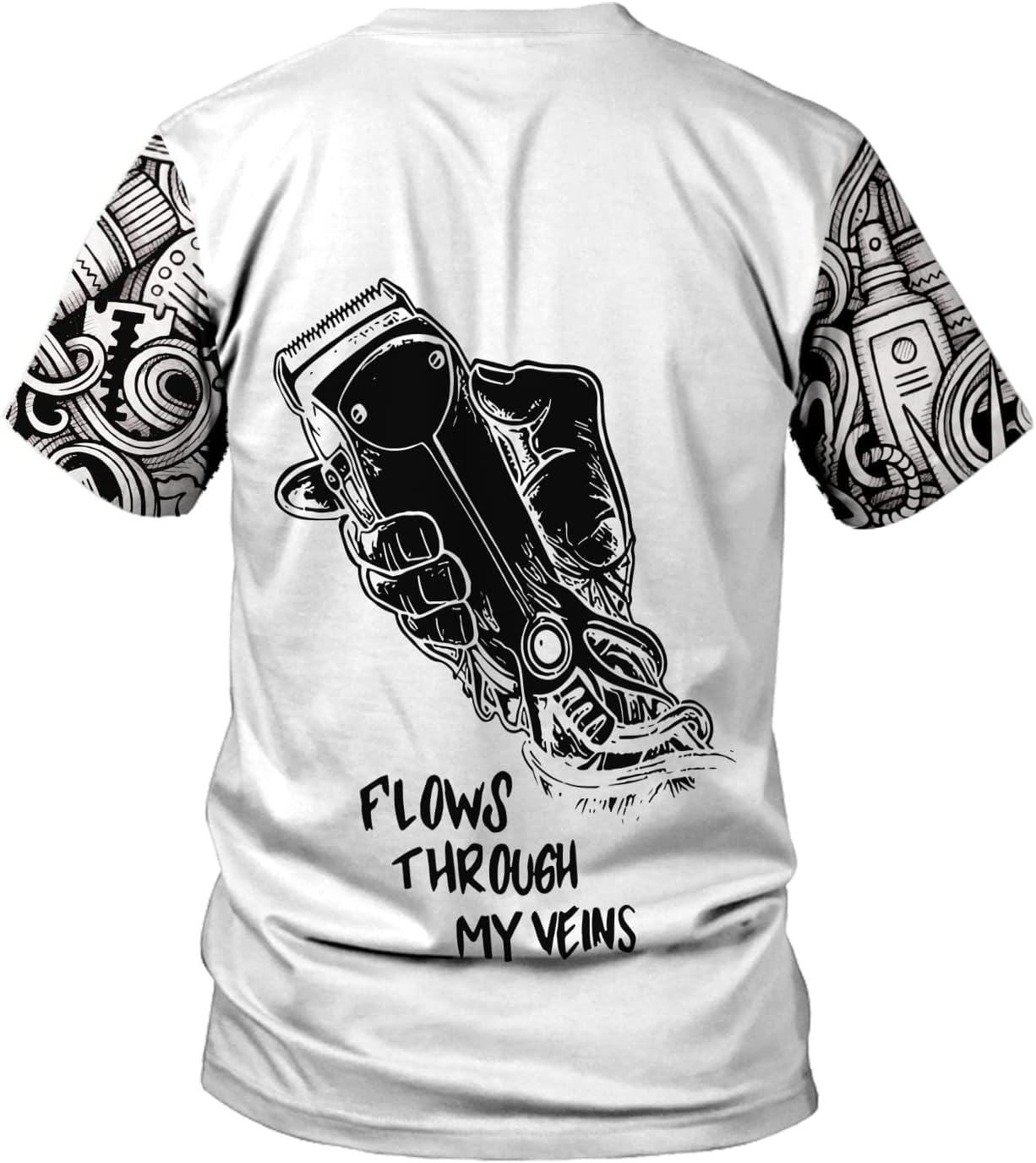 Personalized Barber Shop Shirt 3D Barber Shirts Hairdresser Haircutting Hairstylist Custom Salon Barber Tshirt Pole Scissors