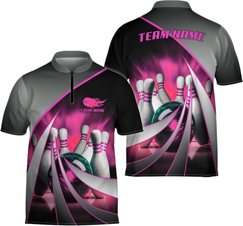 Ligthuy Personalized Bowling Jersey 3D, Bowling Shirts for Team, Bowling Shirt Unisex for Men Women, Bowling Shirts for Men